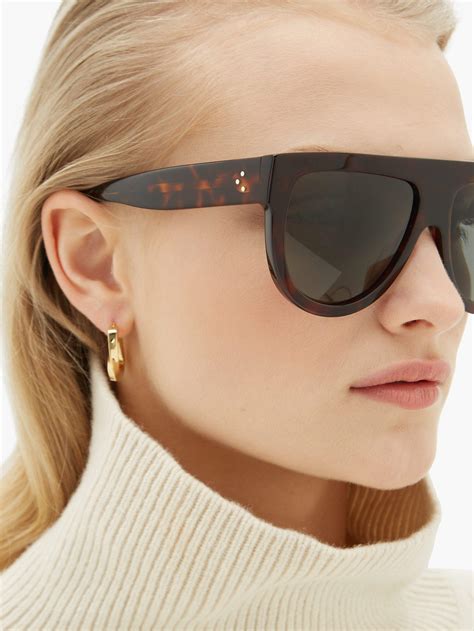 celine tortoiseshell cat eye sunglasses|celine flat top sunglasses tortoise.